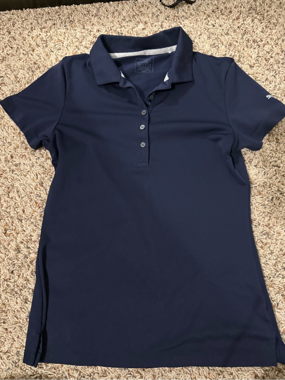 Navy Short-Sleeve Polo Top - Women's puma